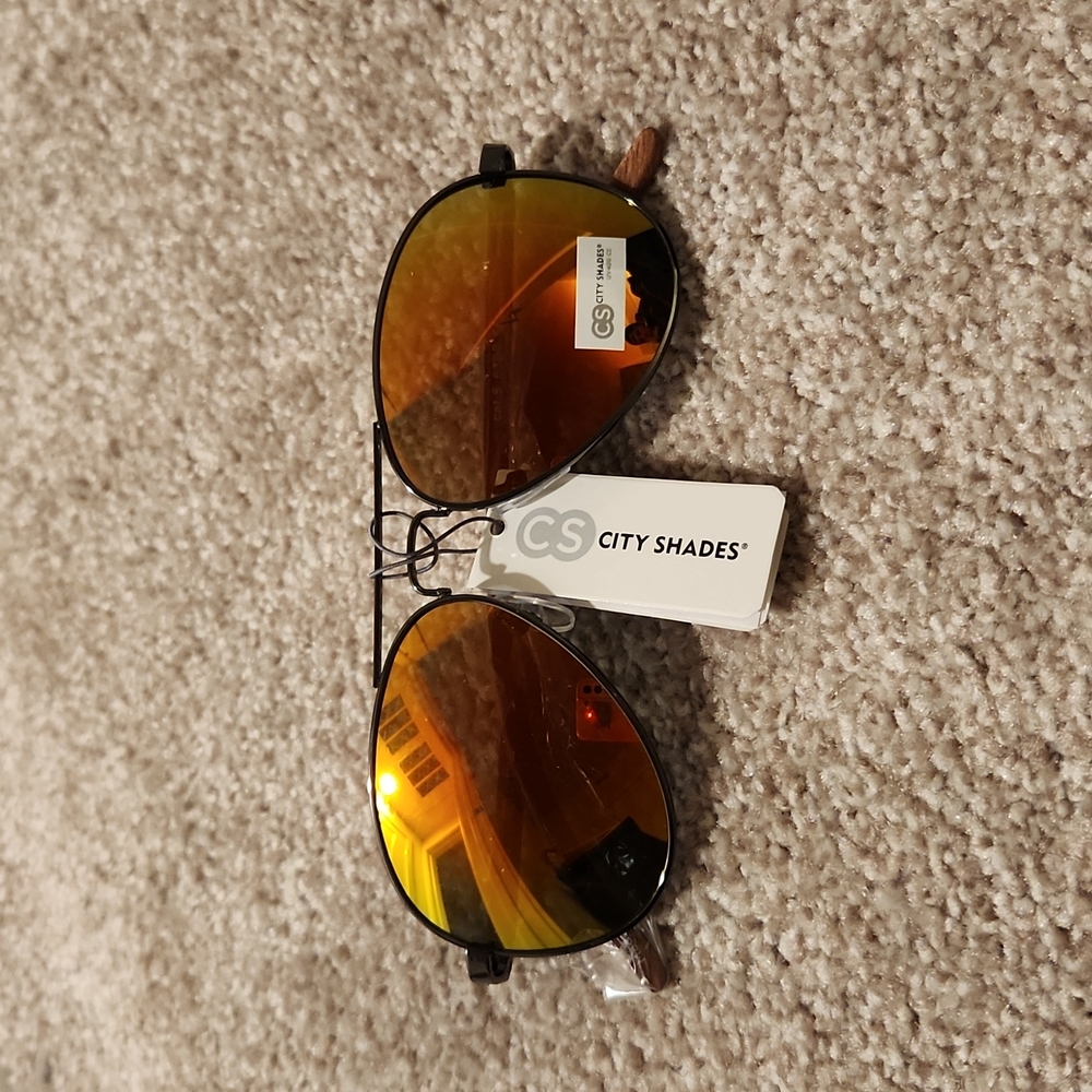 Yellow And Orange Frame Sunglasses